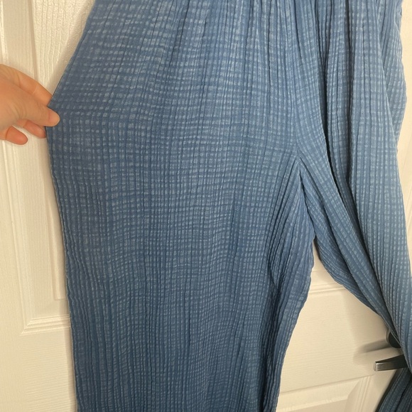 Daily Practice The Aster Pants Gauzy Wide Leg Pants in Sun Drenched Blue M - Picture 7 of 15